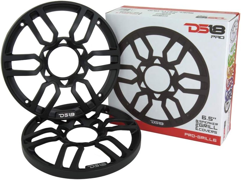 DS18 PRO-GRILL6 Speaker Cover - 6.5-Inch or 8-inch Car Audio Plastic Universal Speaker Grill Covers, Set of 2